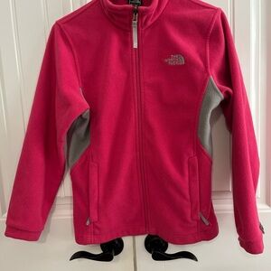 Girls The North Face Pink Fleece Jacket Large
